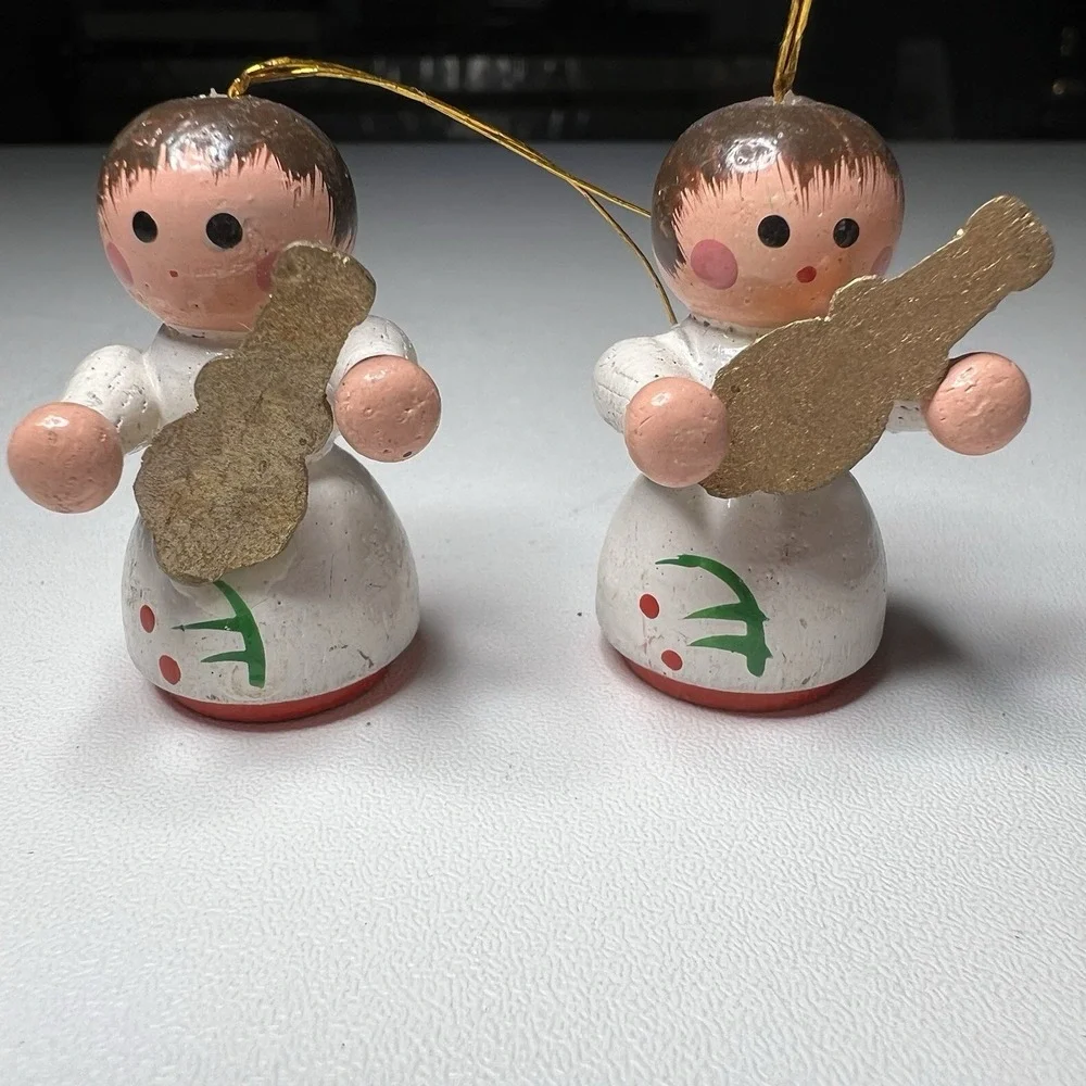 Vintage Wooden Angels Christmas Ornaments Without‎ Wings